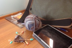 Day 6 - I took my knitting with me while traveling 