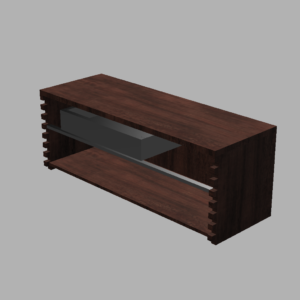 Rendered Image of Toolbox in Autodesk with the side removed. 